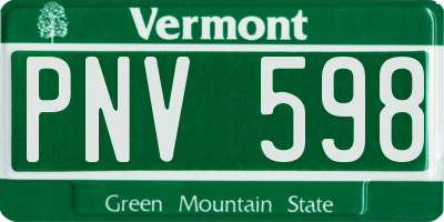 VT license plate PNV598