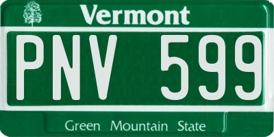 VT license plate PNV599