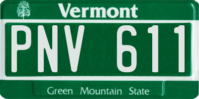 VT license plate PNV611