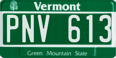 VT license plate PNV613