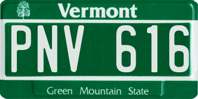 VT license plate PNV616