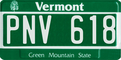 VT license plate PNV618