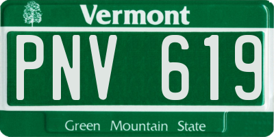 VT license plate PNV619
