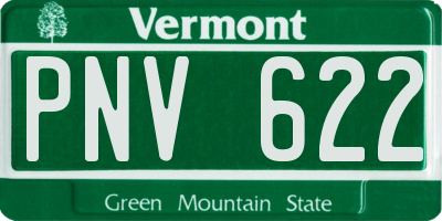 VT license plate PNV622