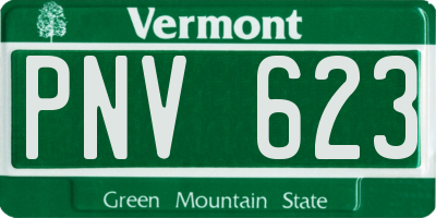 VT license plate PNV623