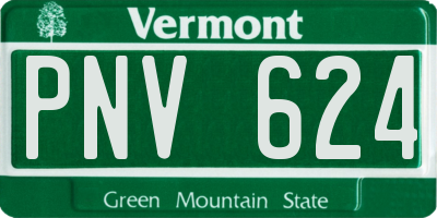 VT license plate PNV624