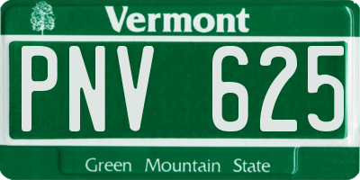 VT license plate PNV625