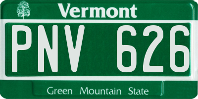 VT license plate PNV626
