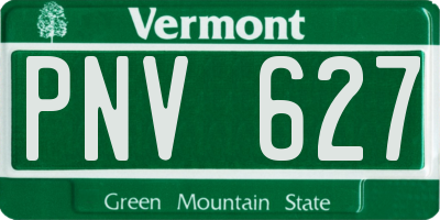 VT license plate PNV627