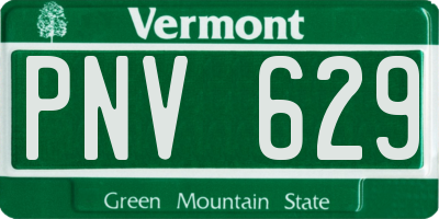 VT license plate PNV629