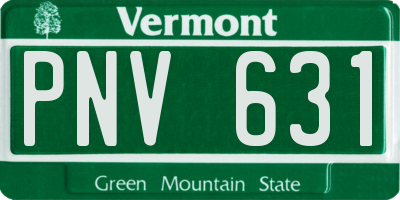 VT license plate PNV631