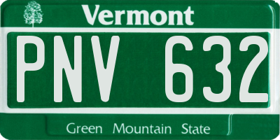 VT license plate PNV632
