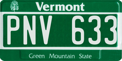 VT license plate PNV633