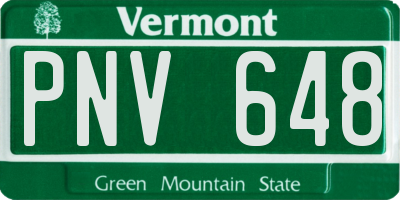 VT license plate PNV648
