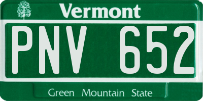 VT license plate PNV652
