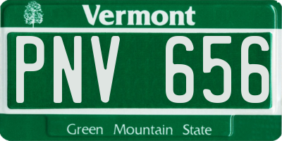 VT license plate PNV656