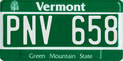 VT license plate PNV658