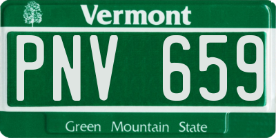VT license plate PNV659