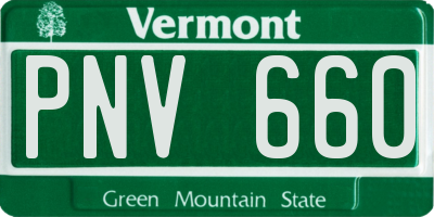 VT license plate PNV660