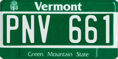 VT license plate PNV661