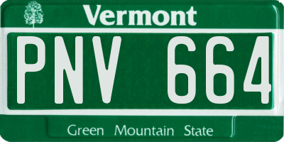 VT license plate PNV664