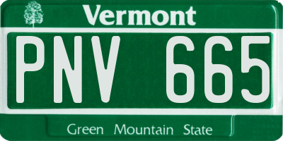 VT license plate PNV665