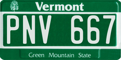 VT license plate PNV667