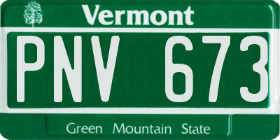 VT license plate PNV673