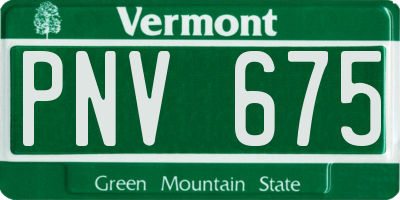 VT license plate PNV675