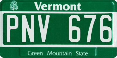 VT license plate PNV676