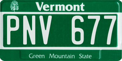 VT license plate PNV677
