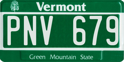 VT license plate PNV679