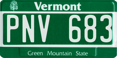 VT license plate PNV683