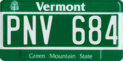 VT license plate PNV684