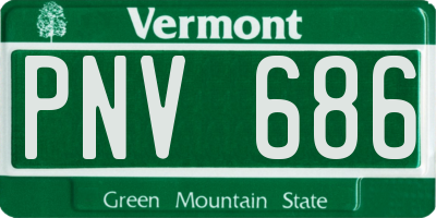 VT license plate PNV686