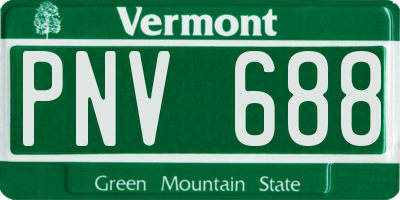 VT license plate PNV688