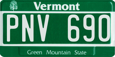 VT license plate PNV690