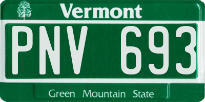 VT license plate PNV693