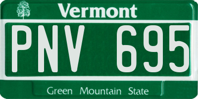 VT license plate PNV695
