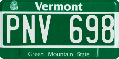VT license plate PNV698