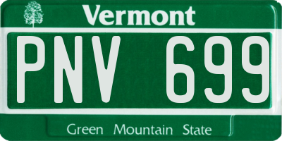 VT license plate PNV699