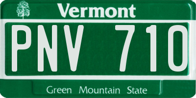 VT license plate PNV710