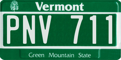 VT license plate PNV711