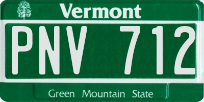 VT license plate PNV712