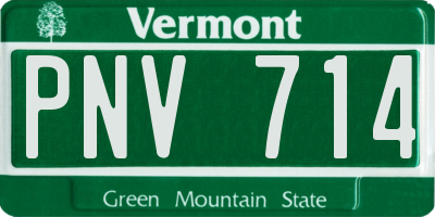 VT license plate PNV714