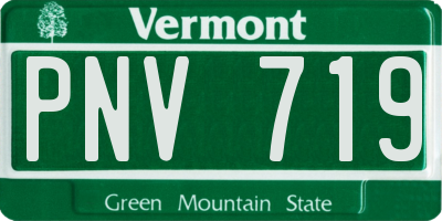 VT license plate PNV719