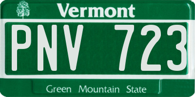 VT license plate PNV723