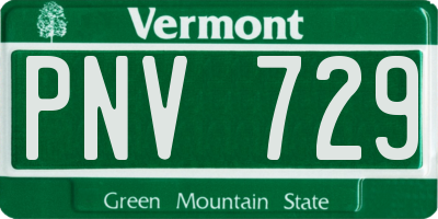 VT license plate PNV729