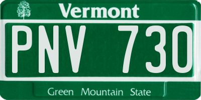 VT license plate PNV730