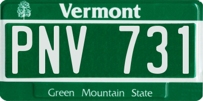 VT license plate PNV731